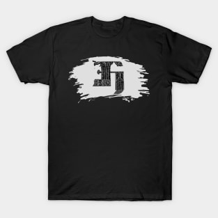 Gothic letter H – Alphabet typography T-Shirt